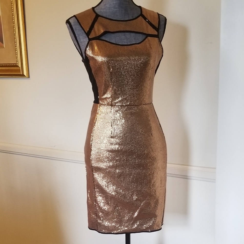 BCBGMaxAzria Gold/Black Small